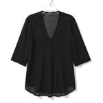 Jordan Taylor  Womens Black Mesh Swimsuit Cover Up Oversized Large Resort Vaca Photo 1