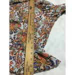 Tahari  Floral Print Mock Neck Puff Sleeve Peplum Blouse M M Photo 5