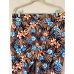 Lands' End Starfish Crop Tropical Floral Pull On Knit Pants Women’s Size Large Photo 3