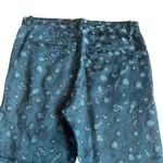 Tsumori Chiatso Cropped Length Slacks Pants Teal Print Trousers Size 10 Women's Green Photo 6