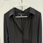 White House | Black Market Black Long Sleeve Blouse Photo 1