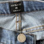 Just Black  SZ 26 Jeans Distressed Low-Rise Zip-Fly Whiskered Medium Wash Womens Photo 6