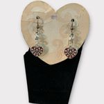 Brighton NWT  Red Enamel & Rhinestone Dangle Earrings “Sweet Hearts” Photo 1