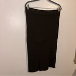 Akris Punto Faux-Wrap Ribbed-Knit Pencil Skirt βTeakβ Gray/Brown Size US 10 π Photo 4