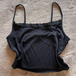 Gap  Stretch Crop Basic Cotton Black Cami Tank Top Women’s Sz S GUC Photo 0