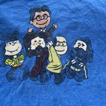 Next Level Apparel Charlie Brown Harry Potter blue T shirt size large Photo 4