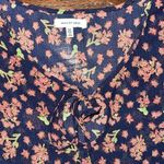 Max Studio  Baby Doll Boho Blouse Blue/pink floral Size‎ Medium Photo 1