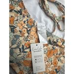 Cupshe ‎ Floral Ruffle One Piece Swimsuit Cut Out Tie Back Bathing Suit size S Photo 3