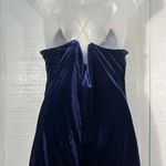 Sam Edelman  Blue Velvet Spaghetti Straps Slip Dress Size 6 NWT Photo 9