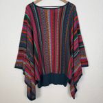 Novica Fiesta of Color Striped Kimono Sleeve Sweater Alpaca Blend Size S/M Photo 2