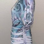 Maurice's floral short sleeve bunched blouse colorful layered Photo 4