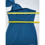Dress the Population  Tiffany One-Shoulder Midi Dress in Peacock Blue. Size L Photo 8