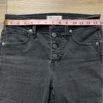 Madewell Black Button Up 10” High Rise Skinny Jeans Raw Hem 26P Photo 4