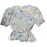 & Other Stories & Other Stories Puff Sleeve Wrap Blouse Pastel Floral Photo 5