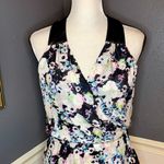 Parker  leather and silk water color wrap dress Photo 1