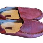 Olukai Nohea Nubuck moccasin embossed artwork W9 Red Size 9 Photo 1