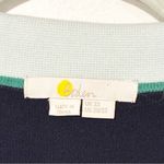 Boden Plus Size Navy Blue Collared Long Sleeve Knit Top Size 20/22 Green Photo 2