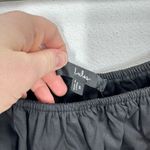 Lulus  Black Square Neck Puff Sleeve Cropped Peplum Top Size S NWT Photo 5