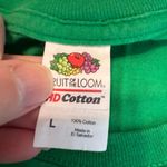 Fruit of the Loom Everyday is Caturday Green Cat T Shirt Size Large Cotton Photo 2