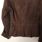 Ladies brown bottom down leather top size small Photo 11