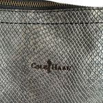 Cole Haan Gunmetal snakeskin Pebbled Leather Tote Purse Bag. Preowned li… Photo 4