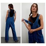 Free People High Roller Denim Jumpsuit Size XS Photo 3