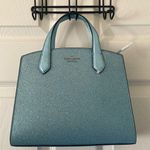 Kate Spade Glitter baby Blue Satchel Purse New With Tag Photo 0