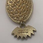 Sarah Coventry Gold Tone Owl Bird Articulated Pendant Charm Black Eyes Photo 9