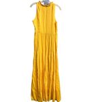 Antonio Melani 495.  sun yellow v neck Linen blend maxi dress size 4 Photo 4