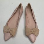 Tory Burch Rosalind Pale Pink Leather Ballet Flat with Bows S-168 Sz 7 Photo 0