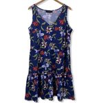 Amanda Uprichard x Gwynnie Dress Bee Blue Floral V-Neck Fit And Flare Mini 1X Photo 1