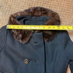 VTG 50s Black Dressy Coat Mink Collar S Refined Classy Classic High End Luxury Photo 7