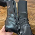 Antonio Melani  Black Leather Mid Calf  Buckle 3" Heeled Boots Size 7.5 Photo 6