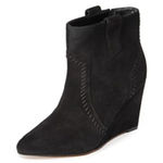 Rebecca Minkoff  Bianca Wedge Booties Black Suede‎ Photo 0