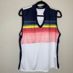 Callaway  Multicolor Sleeveless Polo Shirt Sz XL Photo 4