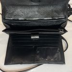 Brighton Black Leather Crossbody Shoulder Bag Heart Lock Woven with Wallet Photo 8
