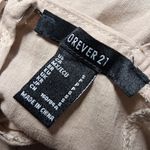 Forever 21 Beige Mini Dress LINEN BLEND CORSET BUTTON SMALL Photo 8