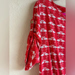 Tracy Negoshian Drawstring Waist Flamingo Dress Photo 2