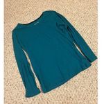 Gillian & O'Malley Women's Blue Green Long Sleeve Sleep Shirt Size S Photo 0
