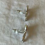 Kate Spade : “Skinny Mini” Pave Bow Stud Earrings- Silver Tone Photo 11