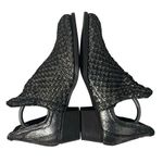 Very Volatile Malone Pewter Metallic Woven Leather Ankle Booties Women's Sz 6.5 Photo 2