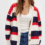 Free People  League of Her Own Striped Cardigan in Americana Combo sz S EUC $198R Photo 0
