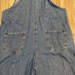 Vintage 90’s Agapo women’s Denim Overalls with American Flag Patch size M Blue Photo 9