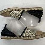Cole Haan  Size 7.5 Marli Espadrille Leather Canvas D'Orsay Jute Cap-toe Shoes Photo 3