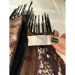 Adrienne Landau Animal Print Rectangular Silk Scarf Fringe Velvet Back Photo 4