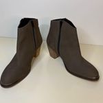 NWO Box Diba Womens Taupe Sequoia Suede Leather Block Heel Booties Size 8.5 Brown Photo 0
