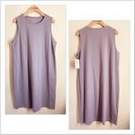 Eileen Fisher Organic Cotton Jersey Crewneck Tank Dress Lavender size M NEW Photo 3