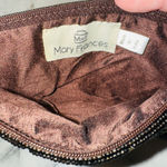 Mary Frances Brown Gold Beaded Cross Phone Bag Handbag Purse Crossbody Clutch Photo 4