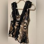 Grass Collection Grass Collections Ruffle Front Satiny Tank Top | Shirt Photo 1