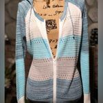 BTFBM  Blue & White Zip Up Hooded Sweater NWOT! Photo 7